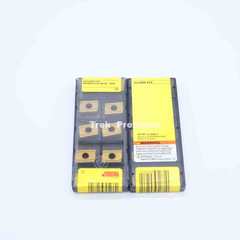 R424.9‐13T308‐23 1025 درجه Tungsten Carbide Indexable Slot Milling Insert سازگار با Sandviks Coromant برای ماشینکاری CNC در سمت و سوراخ