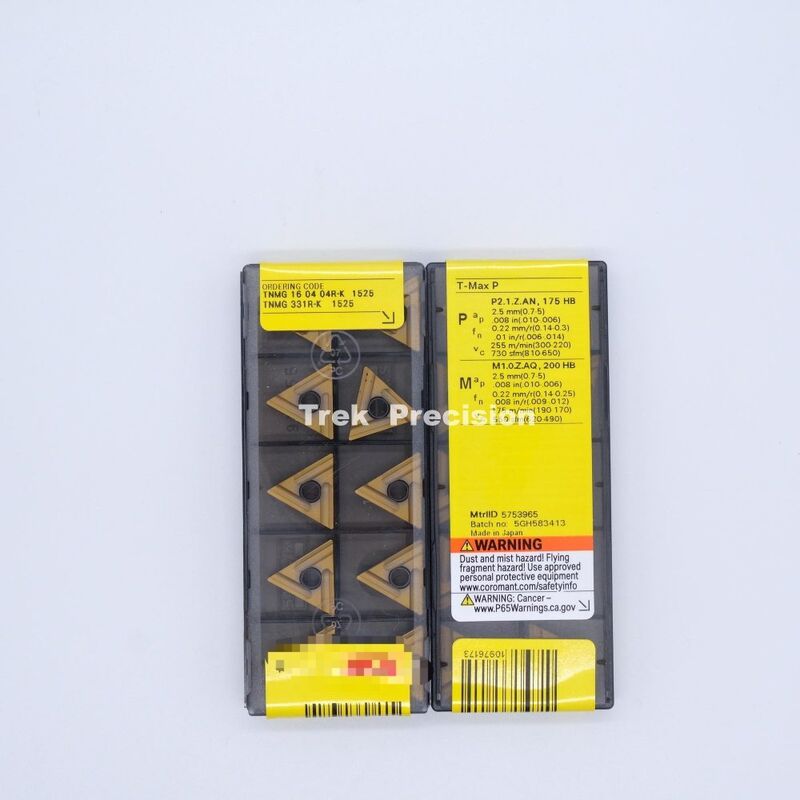 TNMG160404R‑K 1525 Grade Tungsten Carbide Indexable Turning Insert Compatible with Sandviks Coromant For CNC Metal Lathe Turning Machining