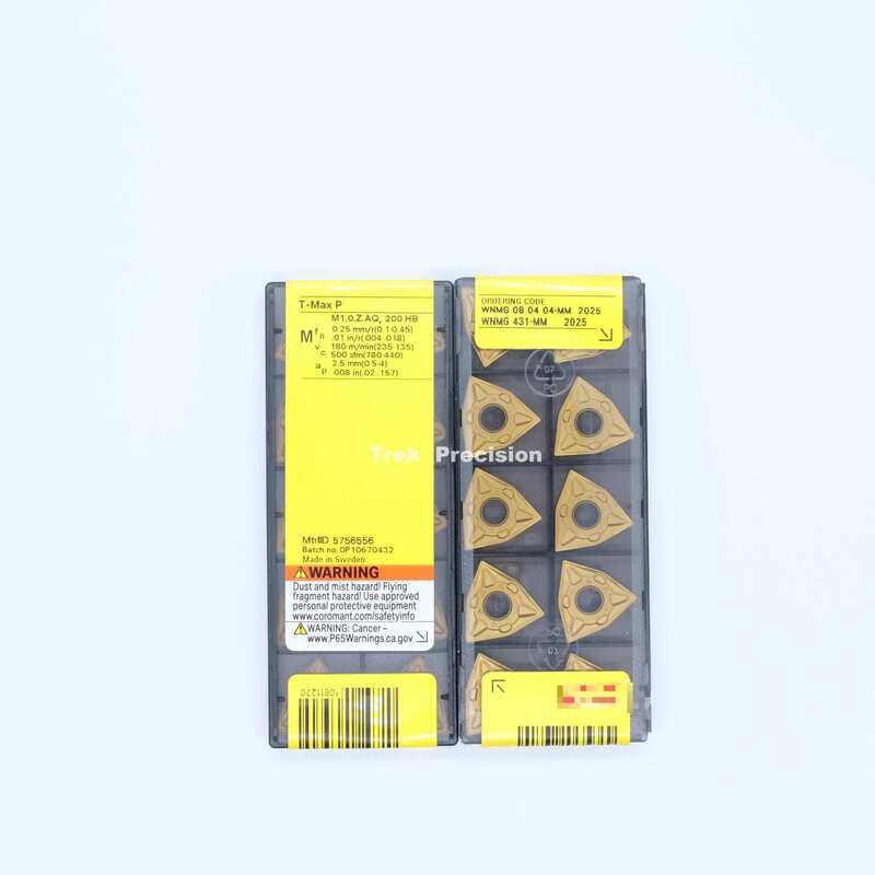 WNMG080404‑MM 2025 Grade Tungsten Carbide Indexable Turning Insert Compatible with Sandviks Coromant For CNC Steel Lathe Machining