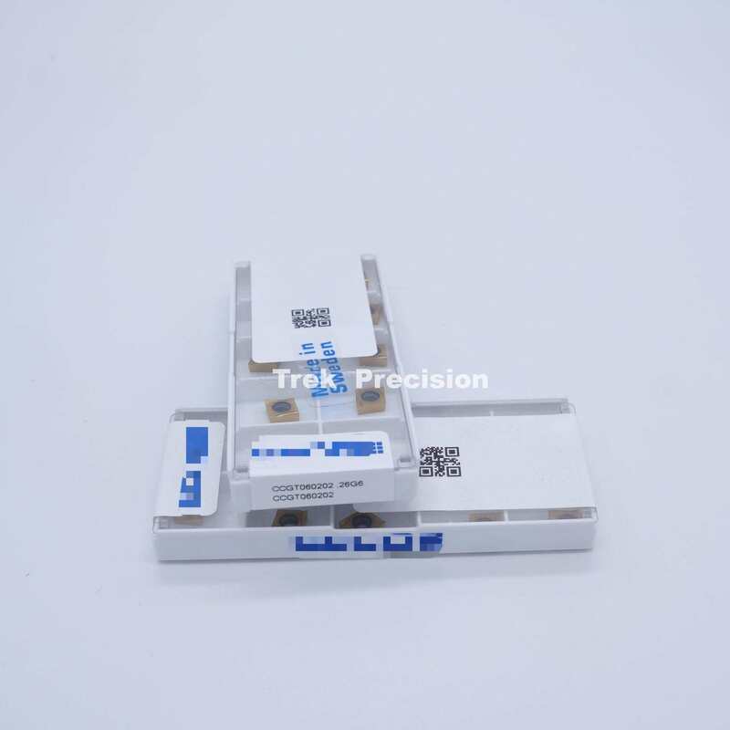 CCGT060202 26G6 Grade Tungsten Carbide Indexable Turning Insert Compatible with Seco For CNC Aluminum High Gloss Finishing Machining