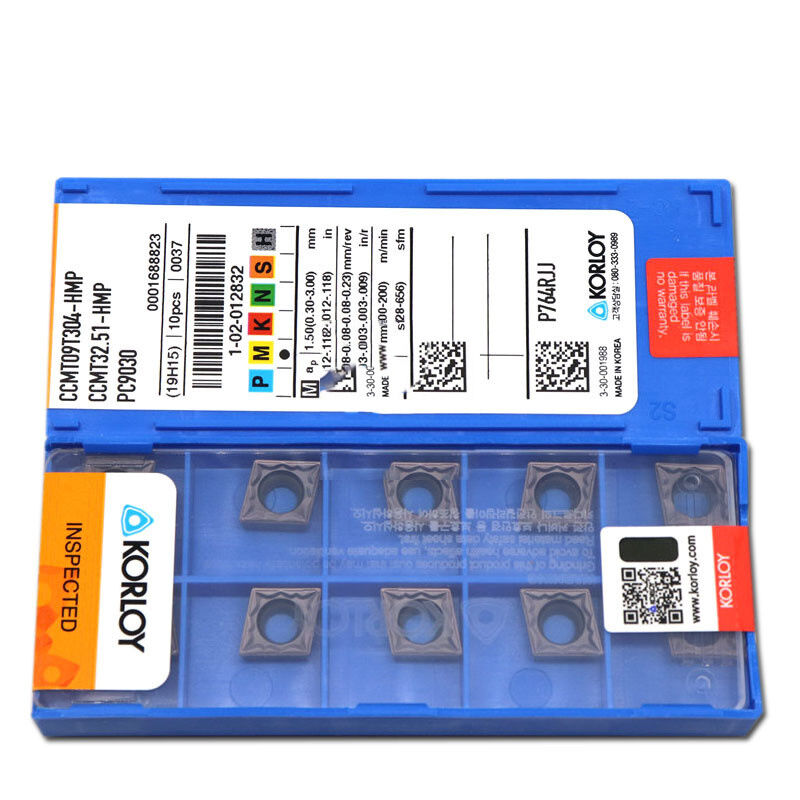 CCMT09T304 HMP PC9030 Taegutec Carbide Turning Insert with TiAlN PVD Coating and HMP Chip-Breaker for Stainless Steel CNC Turning Carbide inserts
 CNC tools