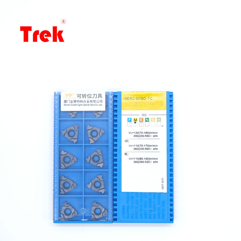 16ER2.5ISO TC GM3225 PVD Coated Carbide Threading Insert for 2.5mm ISO Pitch CNC External Threading
