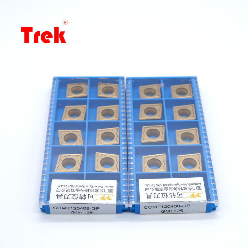 PVD Coated CCMT120408GP GM1125 Carbide Turning Insert with GP Chipbreaker and R0.8 Corner Radius for CNC Turning