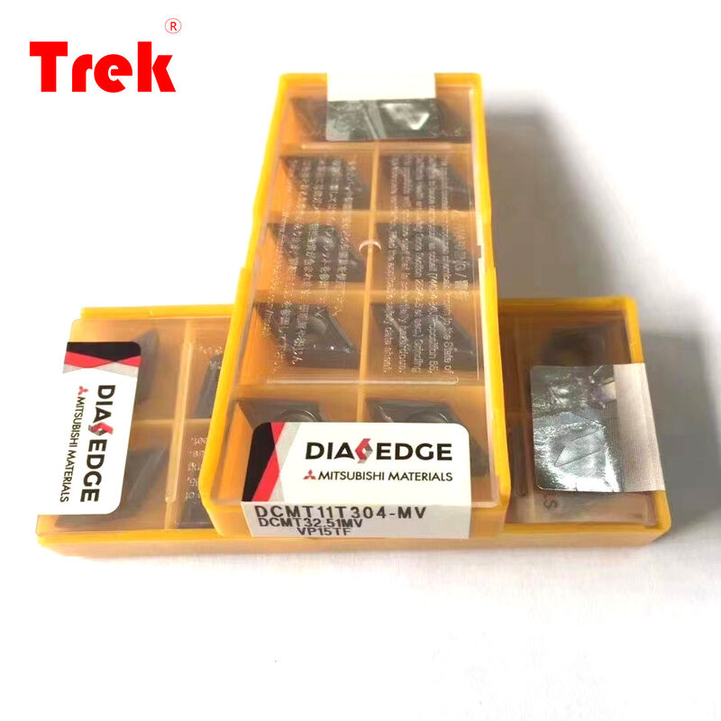 DCMT11T304MV VP15TF PVD Coated Carbide Turning Insert with MV Chipbreaker and R0.4 Corner Radius for CNC Turning