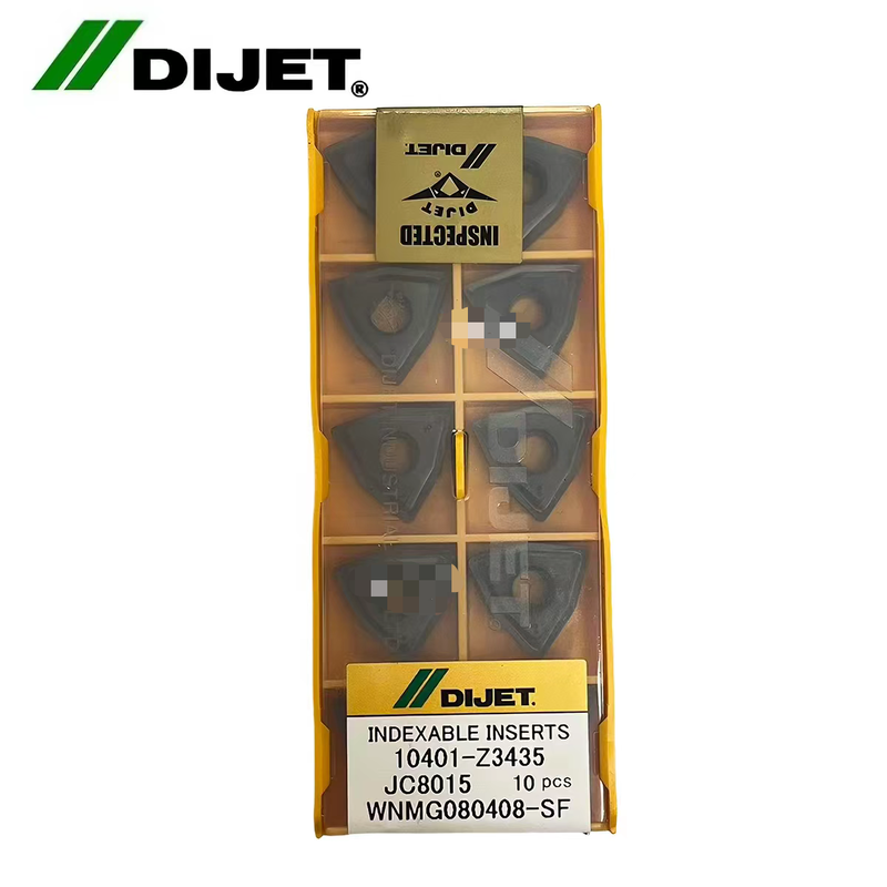 DIJET WNMG080408-SF JC8015 PVD Coated Carbide Turning Insert with SF Chipbreaker and R0.8 Corner Radius for CNC Turning Carbide inserts
