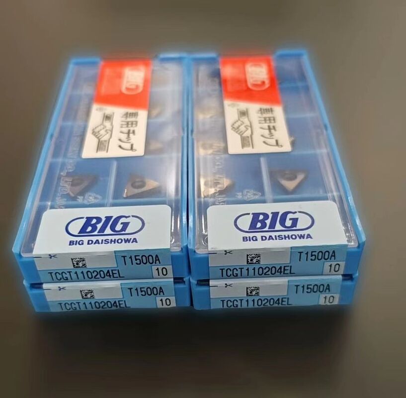 BIG TCGT110204EL PVD Coated Carbide Turning Insert with EL Chipbreaker and R0.4 Corner Radius for Precision CNC Turning Carbide inserts