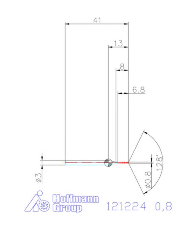 Hoffman GARANT Master Steel Micro Solid Carbide Drill 0.8mm m7 DIN 6535 HA with 8×D Length Ratio and AlCrN Coating for Deep Hole Drilling Carbide end mills CNC cutting tools CNC tools
