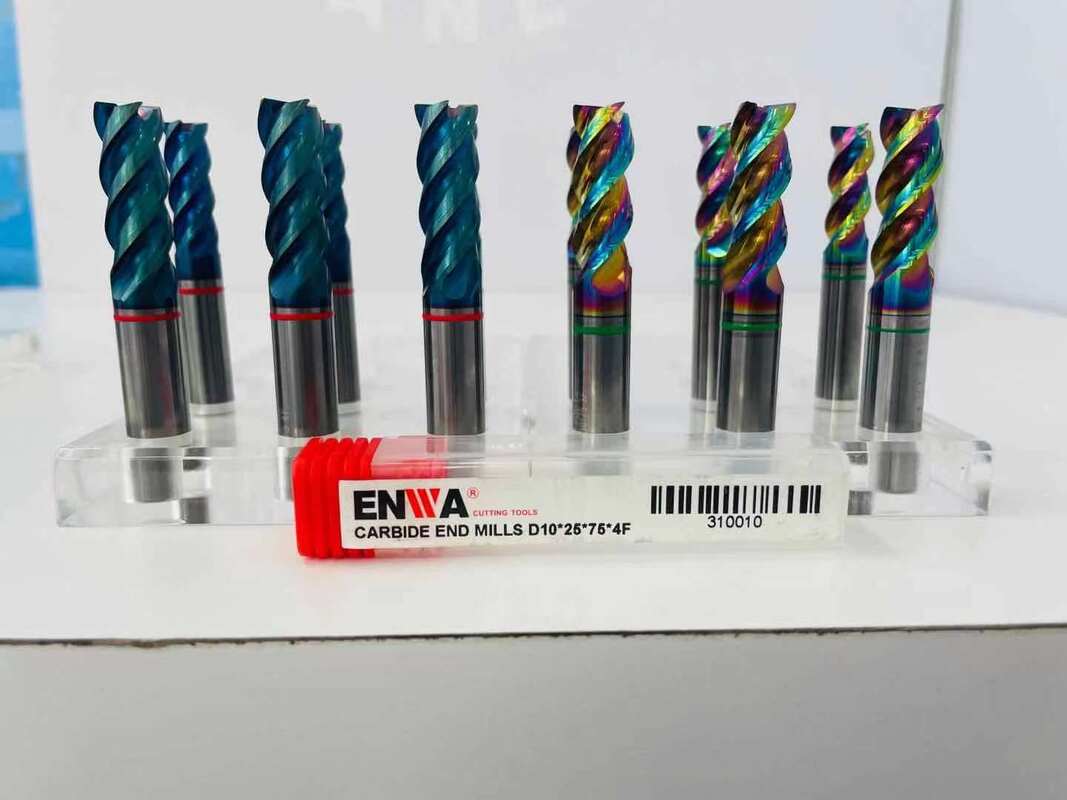 ENWA D10mm 4 Flute Solid Carbide End Mill High Precision CNC Milling Cutter for Steel