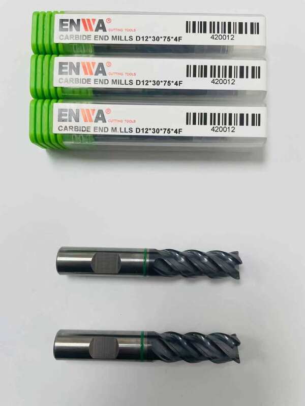 ENWA D10mm 4 Flute Solid Carbide End Mill High Precision CNC Milling Cutter for Steel