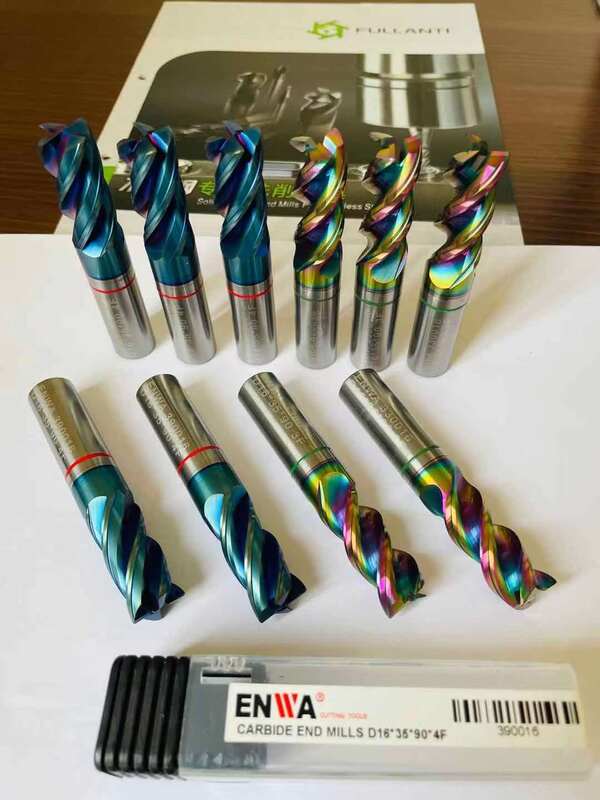 D16mm R1.0 Corner Radius Solid Carbide End Mill 4 Flute ENWA CNC Milling Cutter for Steel and Cast Iron Steel Mold CNC Milling