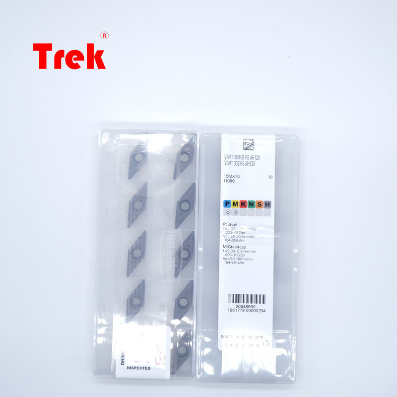TUNGALOY VBMT160408PS-AH120 35° Rhombic Carbide Insert with PS Finishing Chipbreaker and AH120 PVD Coating for CNC Turning