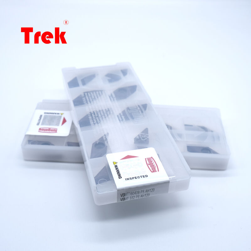 TUNGALOY VBMT160408PS-AH120 35° Rhombic Carbide Insert with PS Finishing Chipbreaker and AH120 PVD Coating for CNC Turning