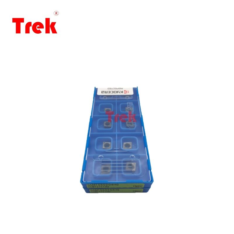 KYOCERA CCMT060204HQ TN60 80° Rhombic Cermet Insert with TN60 Uncoated Grade and 6.35mm IC for Precision CNC Turning