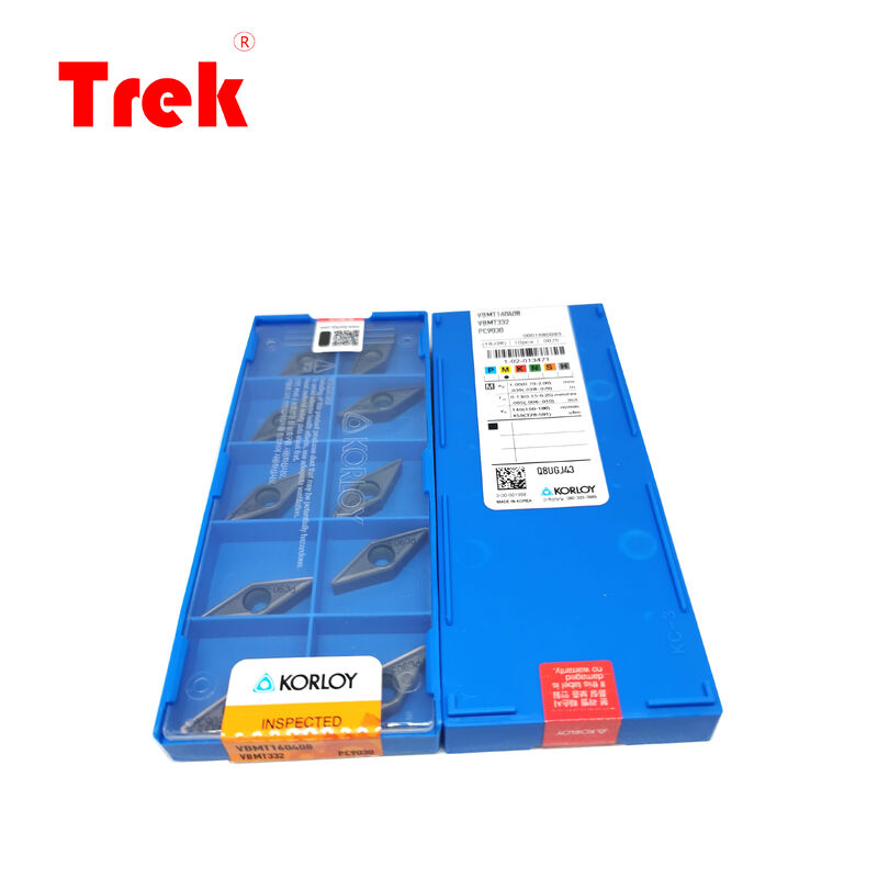 KORLOY VNMG160408HM PC9030 PVD TiAlN Coated 35° Rhombic Carbide Insert with HM Chipbreaker for Stainless Steel Turning
