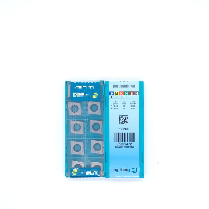 TAEGUTEC CCMT120404MT CT3000 Uncoated Cermet Insert for High-Speed Finishing with 80° Rhombic Shape