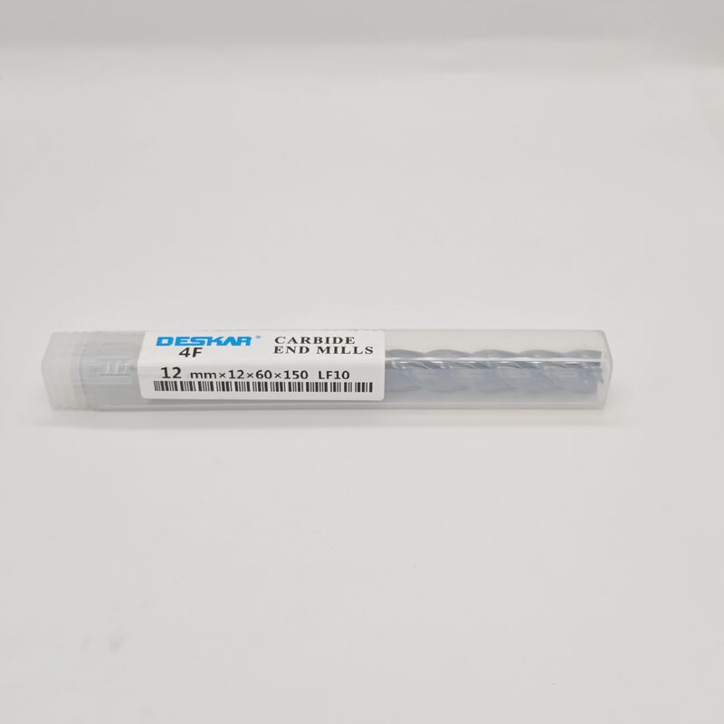 DESKAR 12mm Cutting Diameter Extra-Long 150mm Solid Carbide End Mill with LF10 Grade for Steel Milling