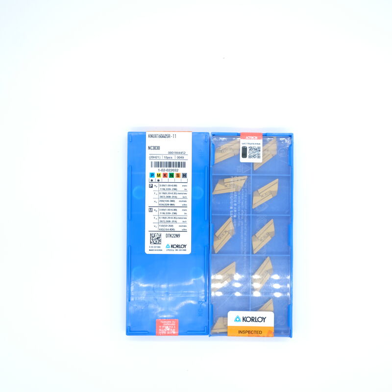 KORLOY KNUX160405R11 NC3020 55° Parallelogram CVD Coated Right-hand Cutting Carbide Turning Insert for CNC Machining