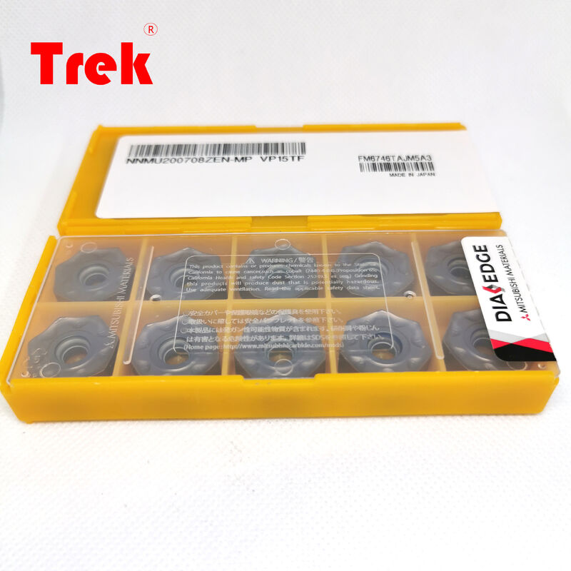 MITSUBISHI VP15TF PVD (Al,Ti)N Coated Heptagon Carbide Milling Insert with 7 Usable Edges and MP Chipbreaker for CNC Cutting