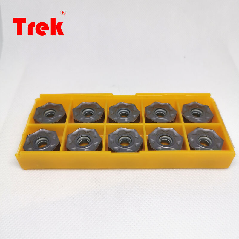 MITSUBISHI VP15TF PVD (Al,Ti)N Coated Heptagon Carbide Milling Insert with 7 Usable Edges and MP Chipbreaker for CNC Cutting