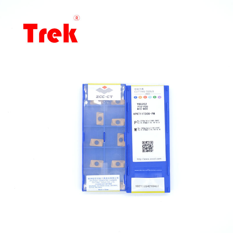 ZCCCT APKT11T308PM YBG202 Carbide Insert with PVD TiAlN Coating and PM Chipbreaker for CNC Milling