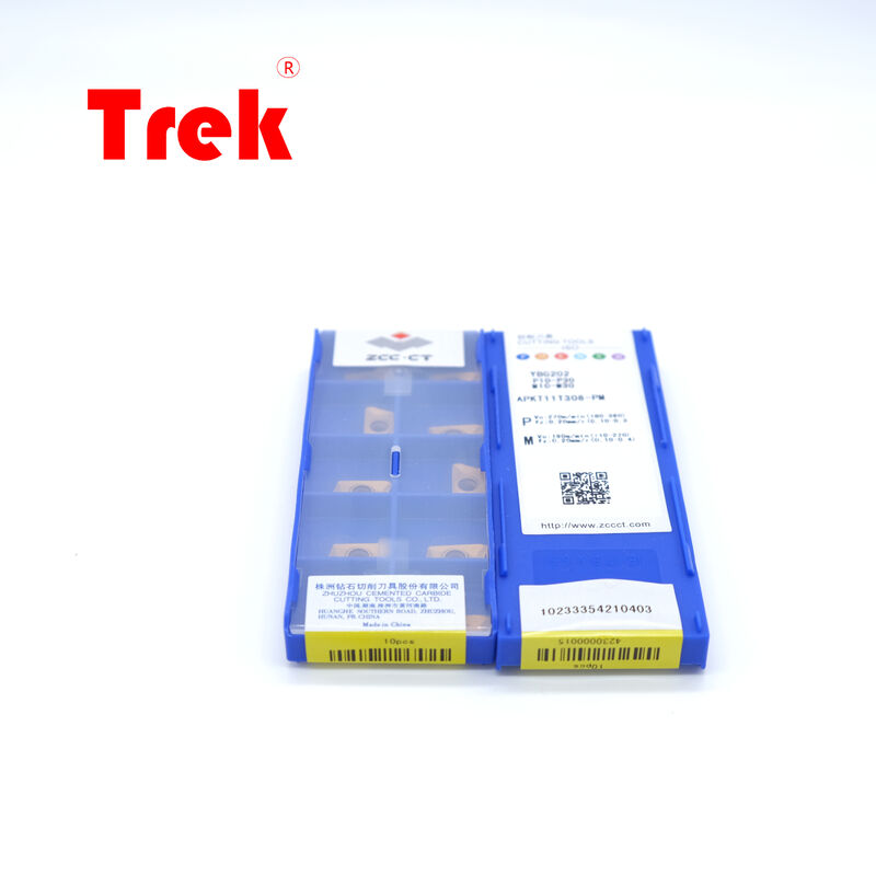 ZCCCT APKT11T308PM YBG202 Carbide Insert with PVD TiAlN Coating and PM Chipbreaker for CNC Milling