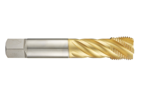 GUHRING 4289 HSS-E Cobalt Tap with 40° Helix and TiN Coating for Blind Hole Threading