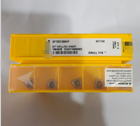 Kennametal DFT05T308HP KC7140 PVD Coated High Feed Indexable Insert with R0.8 Reinforced Corner for CNC Machining