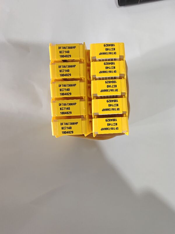 Kennametal DFT05T308HP KC7140 PVD Coated High Feed Indexable Insert with R0.8 Reinforced Corner for CNC Machining
