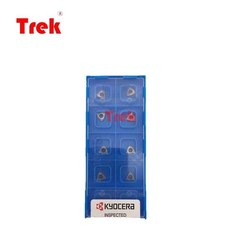KYOCERA PVD Coated 80° Trigon Turning Insert with R0.4 Corner Radius for Precision Finishing