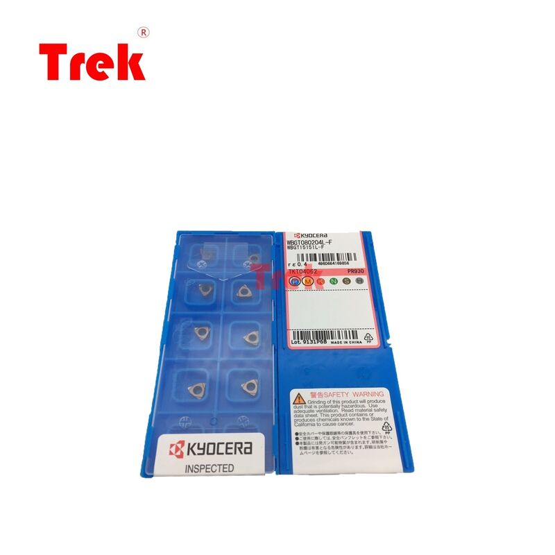 KYOCERA PVD Coated 80° Trigon Turning Insert with R0.4 Corner Radius for Precision Finishing