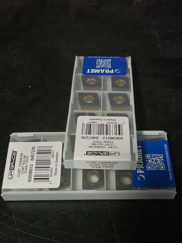 Pramet CCMT120408-RK CVD Coated 80° Square Turning Insert with R0.8 Reinforced Cutting Corner for CNC Lathe
