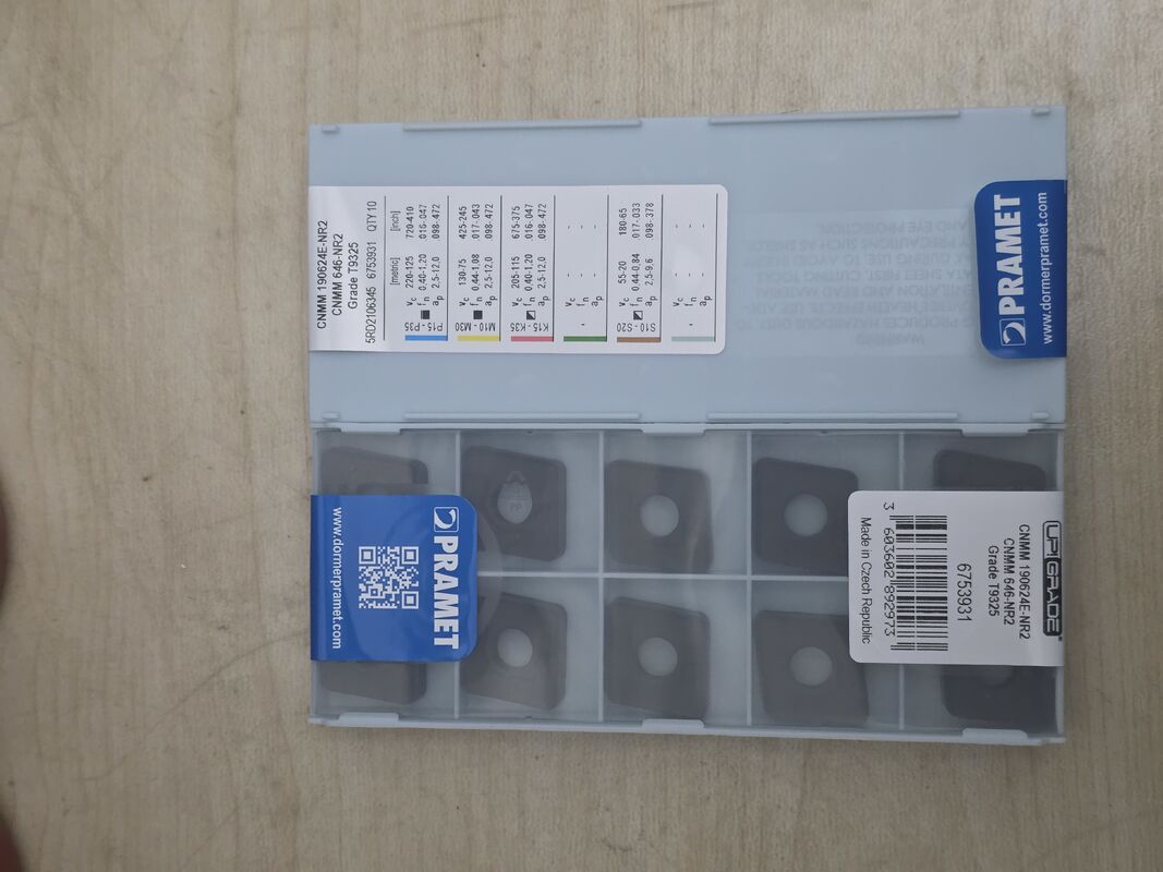 Pramet CNMM190624E-NR2 T9325 MT-CVD Coated 80° Rhombic Heavy Turning Insert R2.4 CNMM646-NR2 For Forged Steel Heavy Rough Interrupted CNC Lathe Machining CNC tool