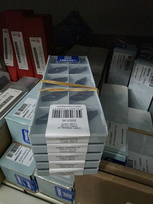 Pramet VNMG160408E-SF T8415 35° Rhombic PVD Coated Turning Insert for Precision Finishing on Stainless Steel & Alloy CNC Lathe