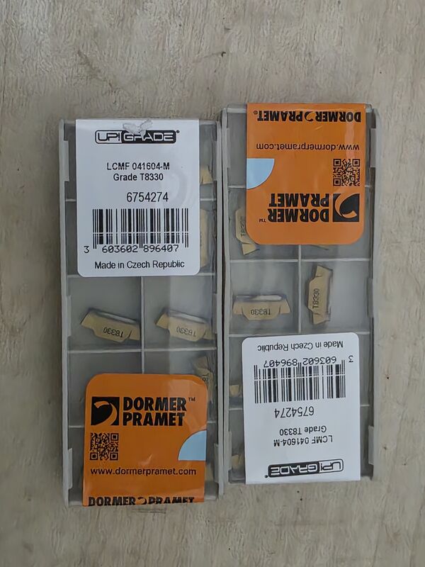 PRAMET PVD Coated Double-End Grooving Insert 4mm Width R0.4 Neutral for CNC Lathe External Circlip Grooving