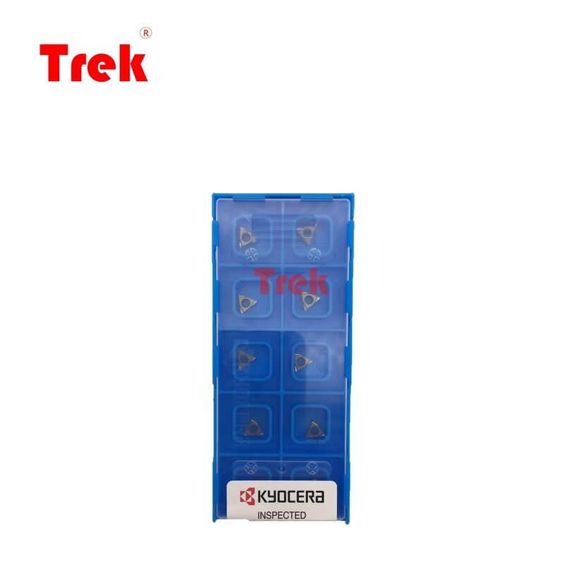 Kyocera TBGT060102L TN60 Uncoated Cermet Micro Boring Insert with R0.2 Micro Nose Radius and Left Hand Geometry for Precision Finishing