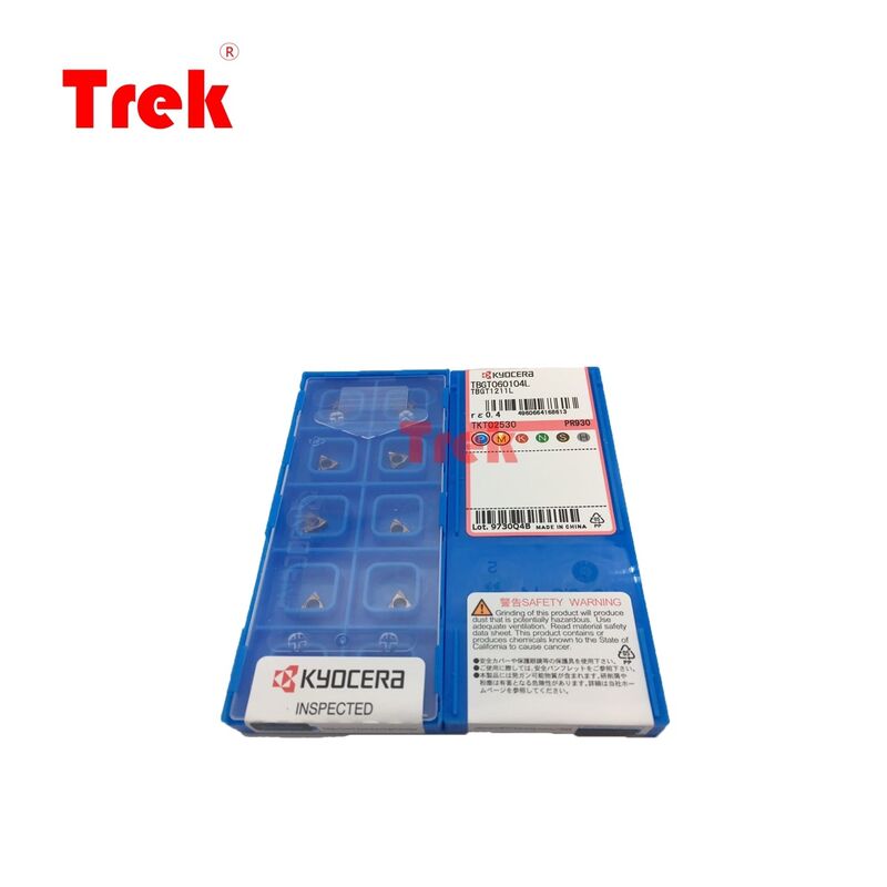 Kyocera TBGT060104L PR930 Nano PVD Micro Boring Insert R0.4 Left Hand for Mirror Finishing on Swiss CNC Lathe