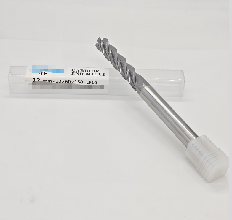 Desker 4 Flute Solid Carbide End Mill Extra Long 150mm Overall Length Anti-Vibration High Toughness Pre-Hardened Mold Steel