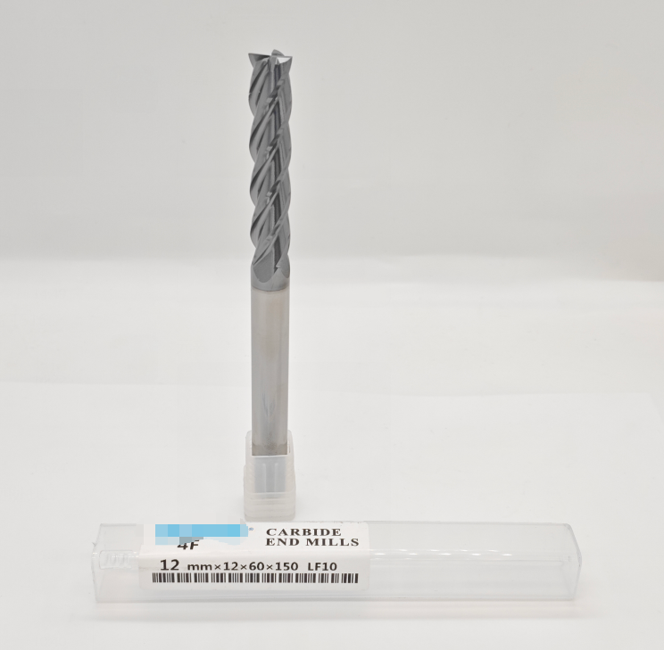 Desker 4 Flute Solid Carbide End Mill Extra Long 150mm Overall Length Anti-Vibration High Toughness Pre-Hardened Mold Steel