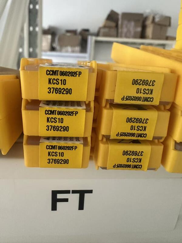 Kennametal CCMT060202FP KCS10 Carbide Turning Insert with FP Chip Breaker for Precision Finishing and PVD AlTiN Coating