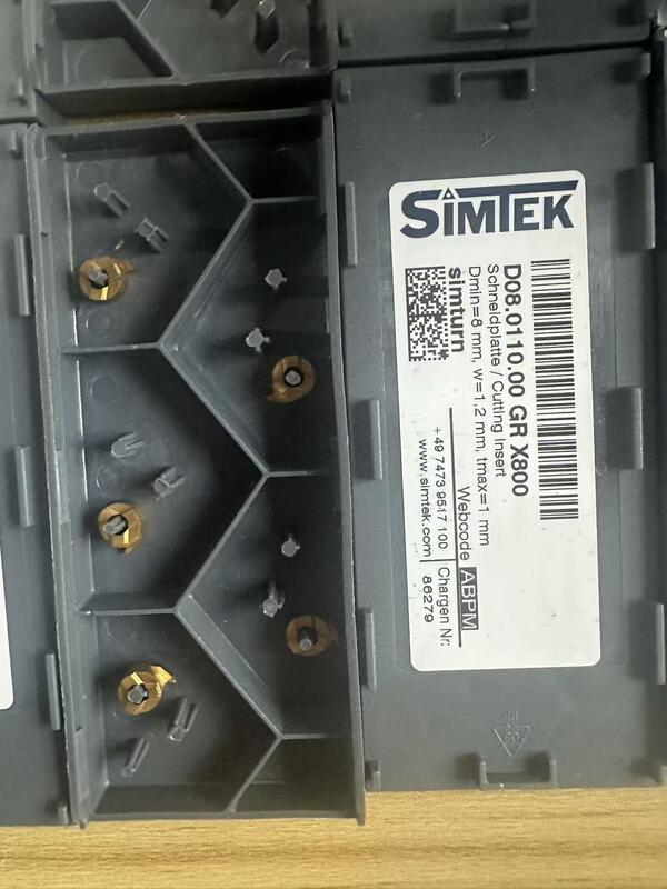 SIMTEK D10.4758.02.10 YR X800 Carbide Turning Insert CNC Internal Profiling Insert R0.2 for Small Bore Machining